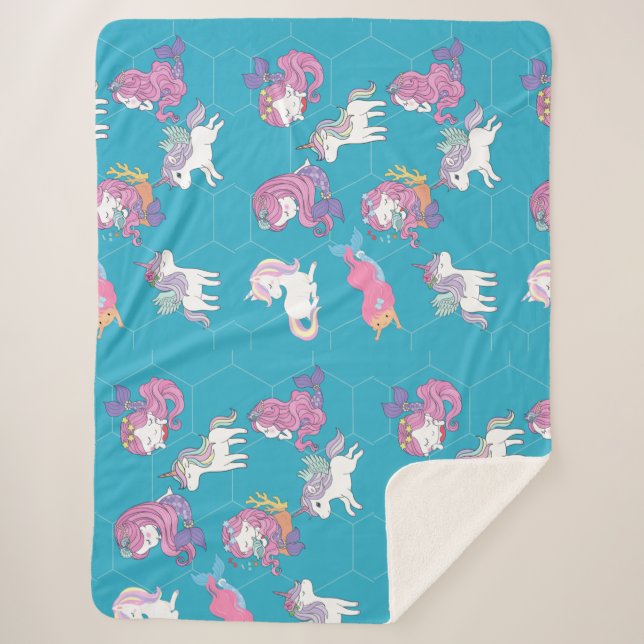 Manta Sherpa Unicorn Sherpa Blanket (Anverso)