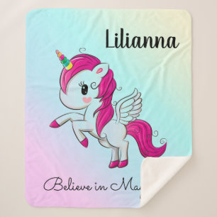 Manta Sherpa Unicornio