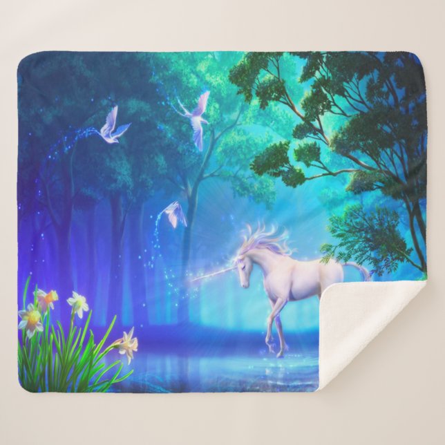Manta Sherpa Unicornio (Anverso (horizontal))