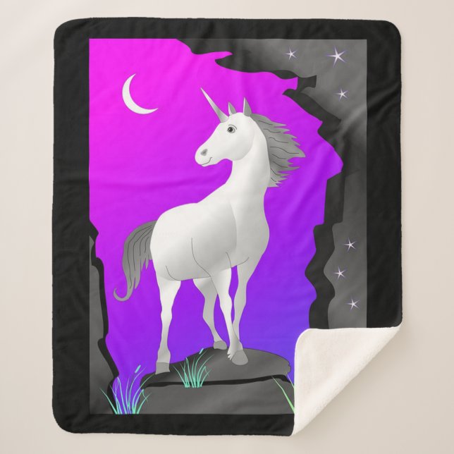 Manta Sherpa Unicornio (Anverso)