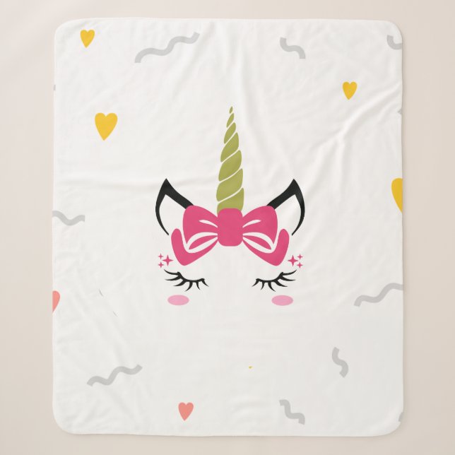 Manta Sherpa Unicornio mágico suave (Anverso)