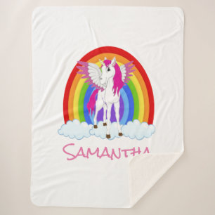Manta Sherpa Unicornio personalizado perfecto