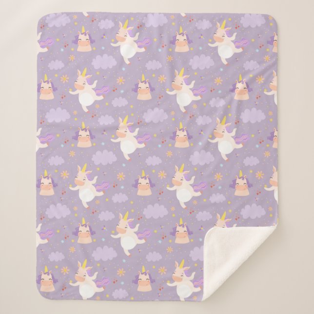 Manta Sherpa Unicornios (Anverso)