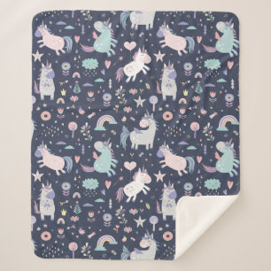 Manta Sherpa Unicornios Sherpa Blanket