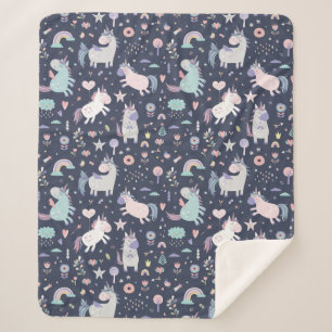 Manta Sherpa Unicornios Sherpa Blanket
