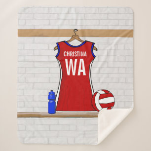 Manta Sherpa Uniforme de Netball personalizado