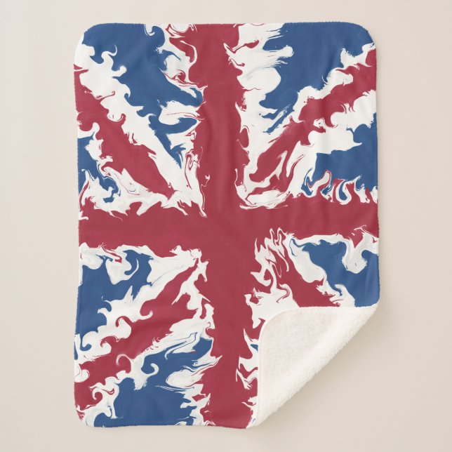 Manta Sherpa Union Jack Liquid Art (Anverso)