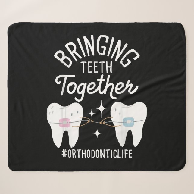 Manta Sherpa Unir los dientes - Ortodoncista  (Anverso (horizontal))