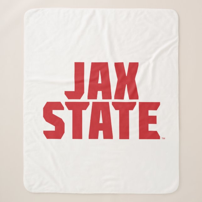 Manta Sherpa Universidad Estatal de Jacksonville JAX STATE Rojo (Anverso)