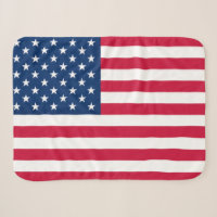 USA Flag Sherpa Blanket United States of America