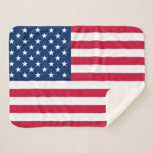 Manta Sherpa USA Flag Sherpa Blanket United States of America