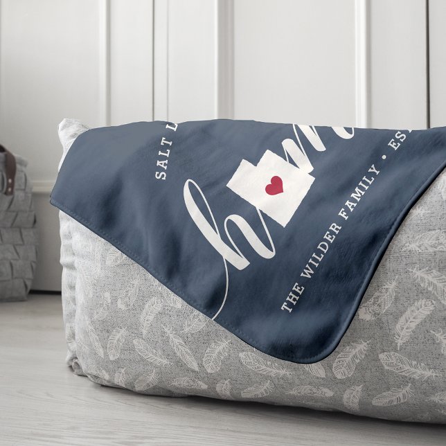 Manta Sherpa Utah Home State Personalizado (Subido por el creador)