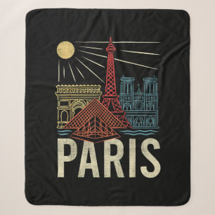 Manta Sherpa Vacaciones en París, Fiesta en Francia, Torre Eiff