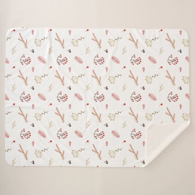 Manta Sherpa Vacaciones Red Holly Berry (Anverso (horizontal))