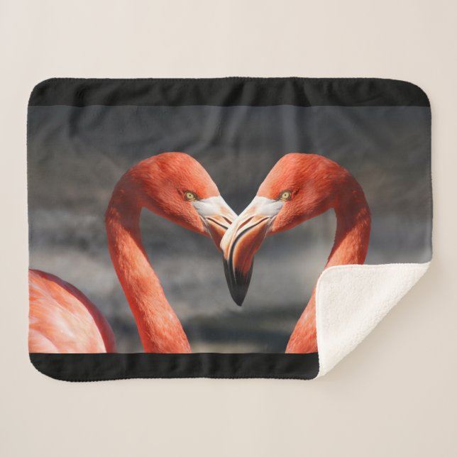 Manta Sherpa Valentine Flamingo (Anverso (horizontal))