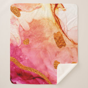 Manta Sherpa Valle Splash. Lujo natural. Arte real oriental