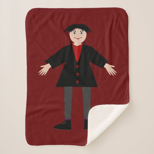 Manta Sherpa Vampiro de Cute Halloween (Anverso)