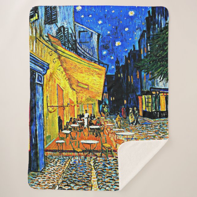 Manta Sherpa Van Gogh - Cafe Terrace (Anverso)