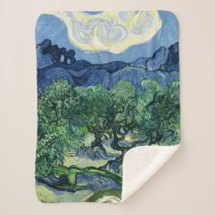 Manta Sherpa Van Gogh Los Olivos Paisaje Pintura