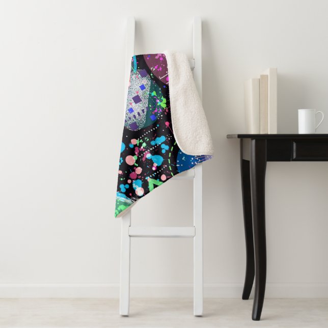 Manta Sherpa Vecindario galáctico: Arte abstracto (In situ)