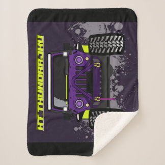 Manta Sherpa Vehículo morado