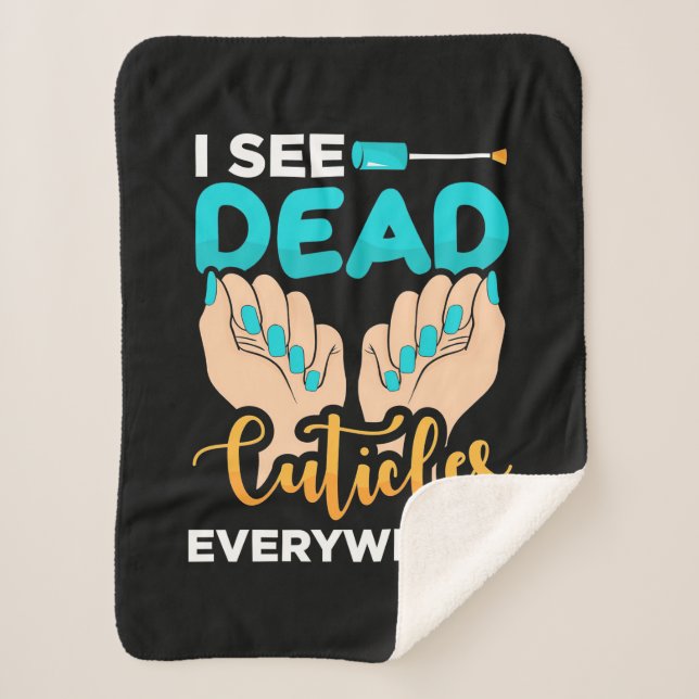 Manta Sherpa Veo Las Cutículas Por Todas Partes (Anverso)