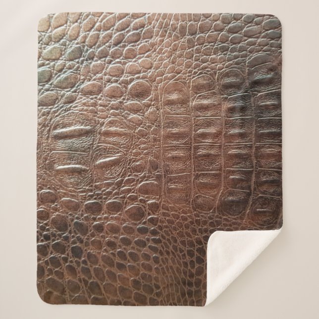 Manta Sherpa Verdadero fondo de textura de cuero, embo (Anverso)