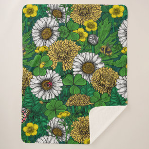 Manta Sherpa Verde primavera