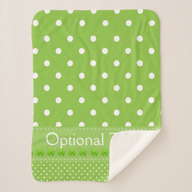 Manta Sherpa Verde, puntos y rocas (Anverso)