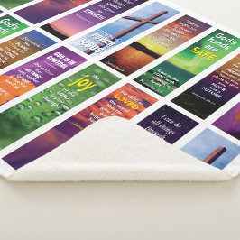 Manta Sherpa Versos de las escrituras bíblicas cristianas moder