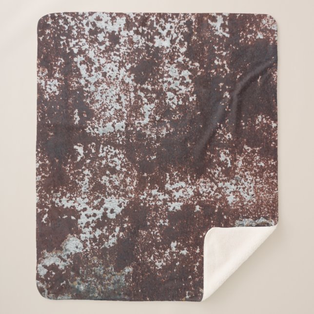 Manta Sherpa Very old rusted sheet iron. Textured metal surface (Anverso)