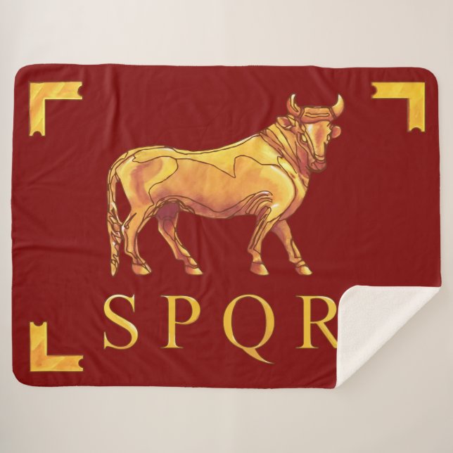 Manta Sherpa Vexilla SPQR Bull (Anverso (horizontal))
