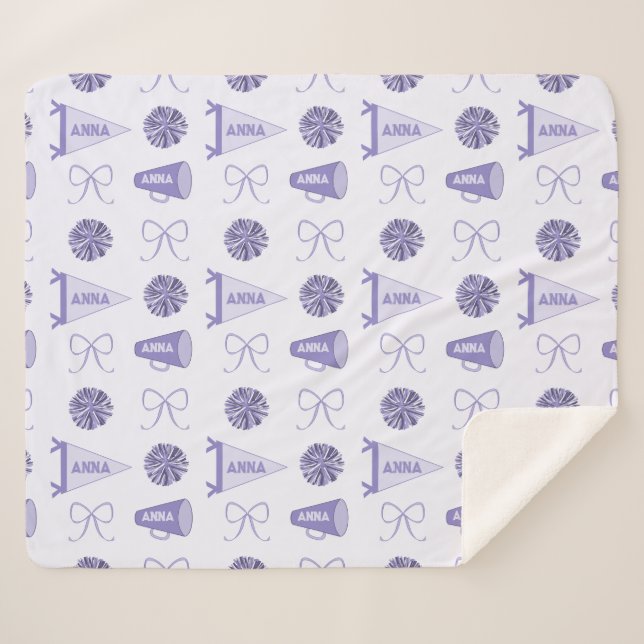 Manta Sherpa Viaje Pompom Alegre en Campamento Morado (Anverso (horizontal))