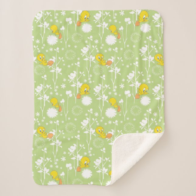 Manta Sherpa Vibes de primavera de TWEETY™ (Anverso)