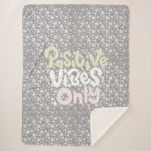 Manta Sherpa Vibes positivas sólo color neutro estilo boho