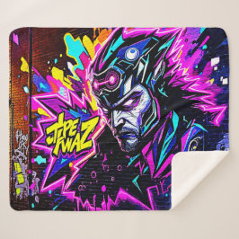 Manta Sherpa Vibrante barrido de arte callejero