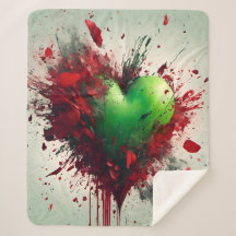 Vibrante ráfaga de corazón verde