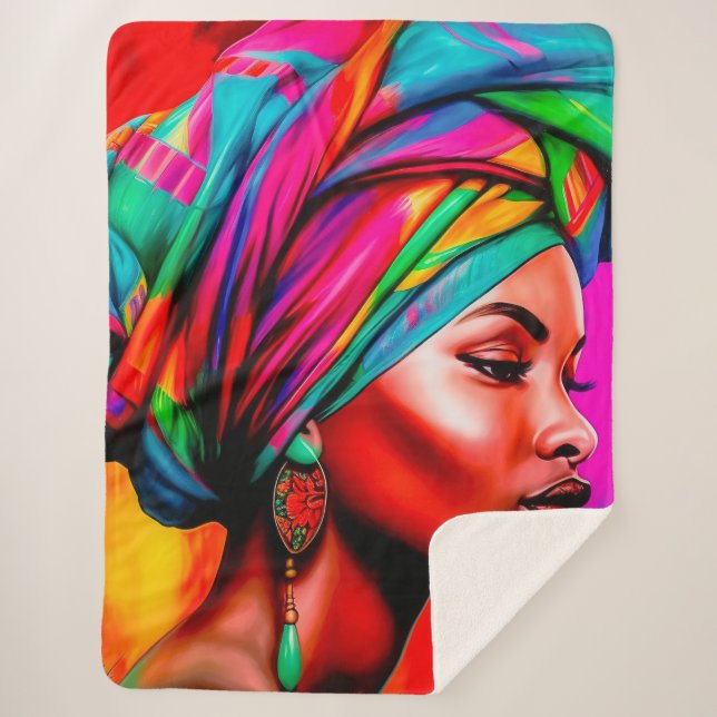 Manta Sherpa Vibrante serie de belleza 1 (Anverso)