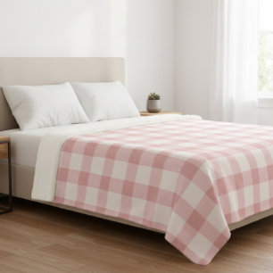 Manta Sherpa Vichy checkered blanket.