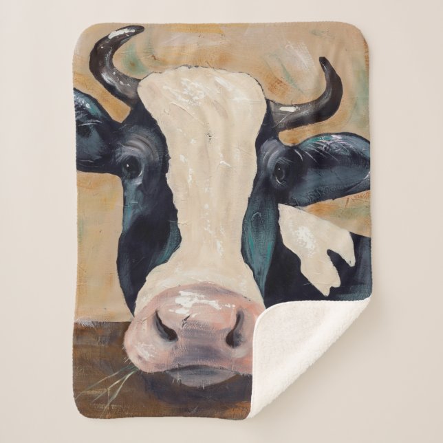 Manta Sherpa Vida de la granja - Gunther la vaca (Anverso)