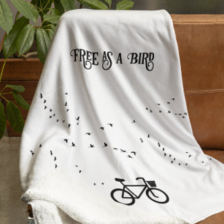 Manta Sherpa Vida en bicicleta, libre como personalizable de pá
