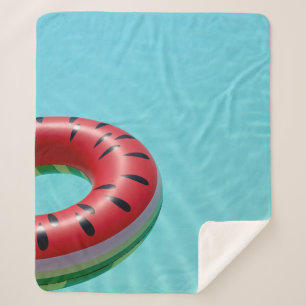 Manta Sherpa Vida roja y verde en la piscina