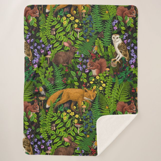 Manta Sherpa Vida silvestre (Anverso)