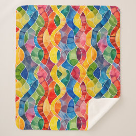 Manta Sherpa Vidrio con manchas de arco iris acuático