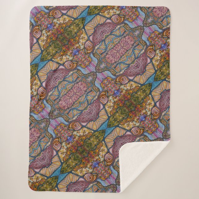 Manta Sherpa Vidrio manchado (Anverso)