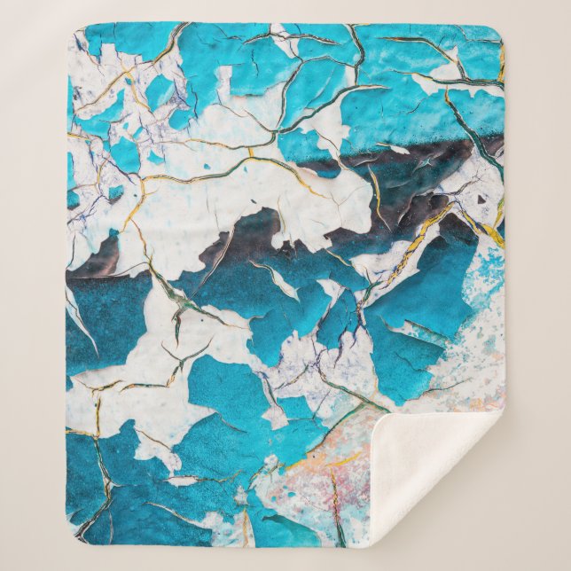 Manta Sherpa Viejas texturas murales y terremotos de fondo (Anverso)