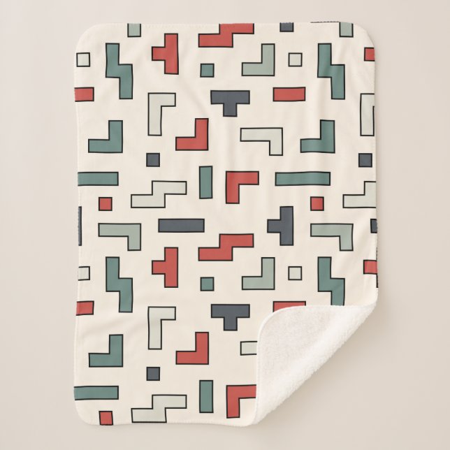 Manta Sherpa Viejo cuadrado de videojuegos sin problemas, fondo (Anverso)