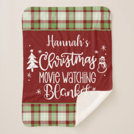 Manta Sherpa Viendo películas de navidades