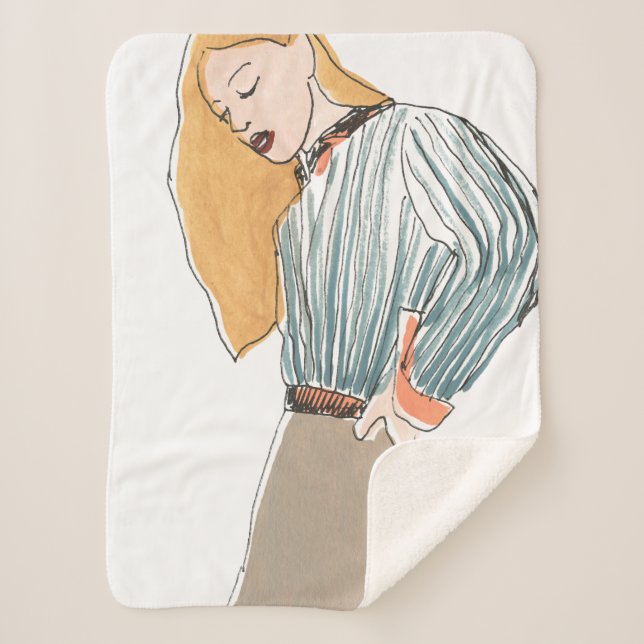 Manta Sherpa Vignette de moda (Anverso)