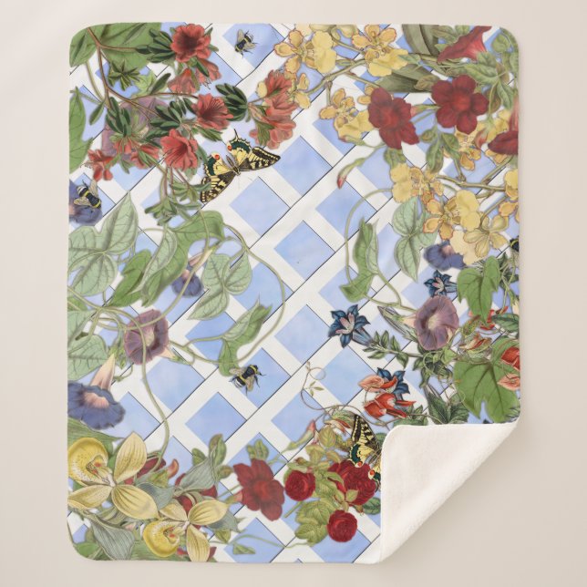 Manta Sherpa Vignette Garden (Anverso)